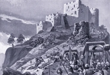 Angriff der Waliser auf Montgomery Castle AD 1095, 1920er Jahre